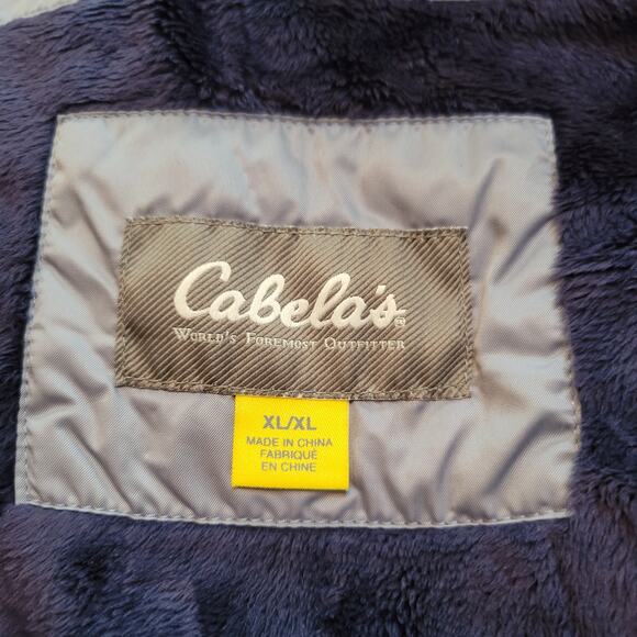Cabela's Quilted Goose Down Gray Puffer Vest Women's Size XL - Picture 6 of 9